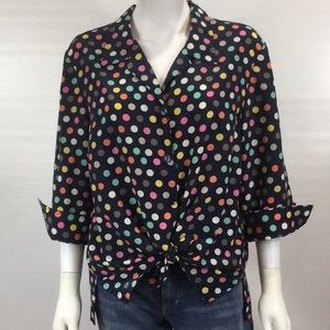Vintage Blair Pastel Polka Dot Blouse